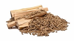 closeup image of wood pellets
