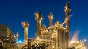 electric power plant during sunset time