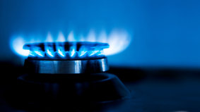 Blaue Gasflamme